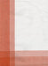 Tea Towel Stripe Orange and White