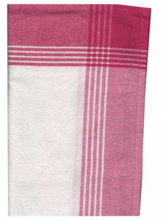 Tea Towel Stripe Pink and White