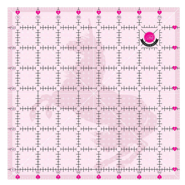 Tula Pink 6.5in x 6.5in Non Slip Unicorn Ruler