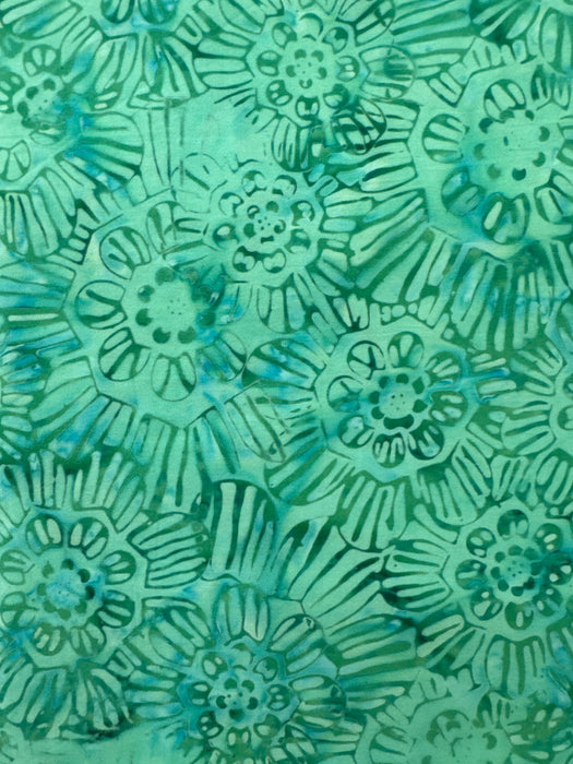 AN Etch Green Flowers