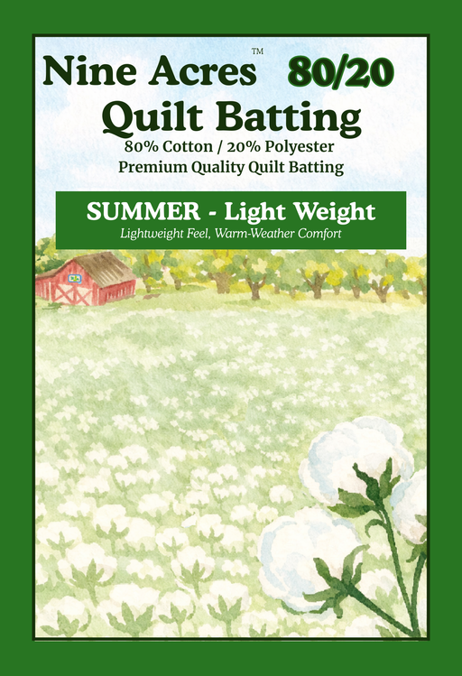 Nine Acres 80/20 Cotton/Poly Summer quilt batting