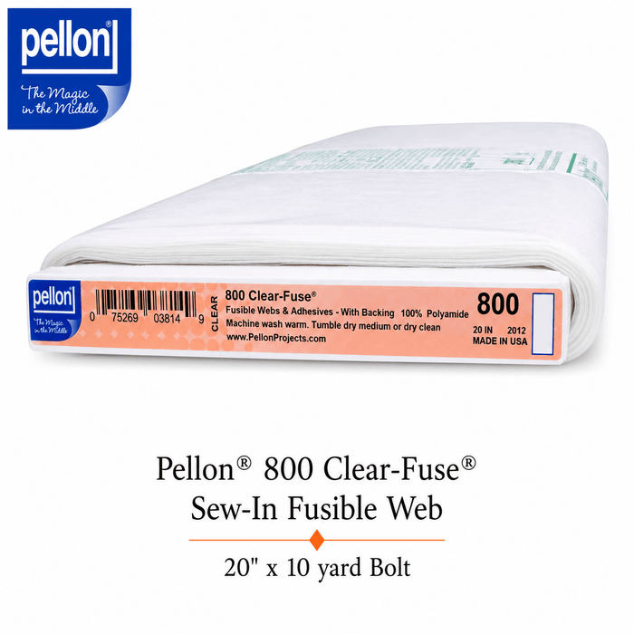 Pellon® 800 Clear-Fuse® Fusible Web – 20" x 10 Yard Bolt – Clear