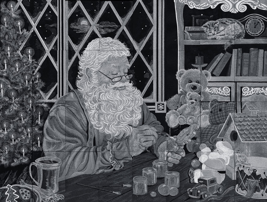 Santa's Workshop Tiling Scene Emb USB