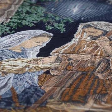 O Holy Night Tiling Scene Embroidery USB