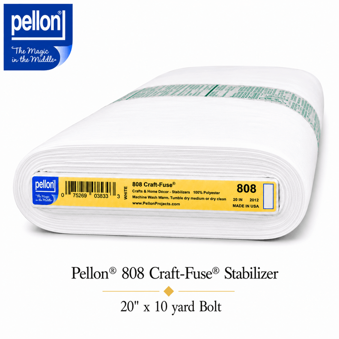 Pellon® 808 Craft-Fuse® Fusible Stabilizer – 20" x 10 Yard Bolt – White