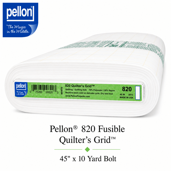 Pellon® 820 Fusible Quilter’s Grid™ – 45" x 10 yard Bolt – White