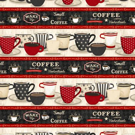 WL Coffee Time 82586 923 Repeating Stripe Multi