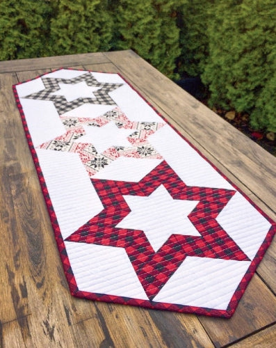 Hollow Star Table Runner Pattern - Cut Loose Press