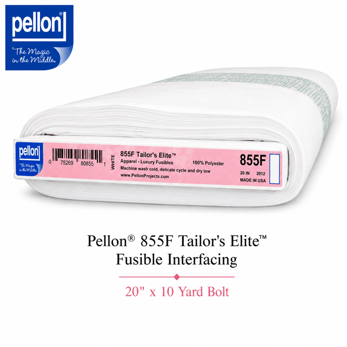Pellon® 855F Tailor’s Elite™ Fusible Interfacing – 20" x 10 Yard Bolt – White