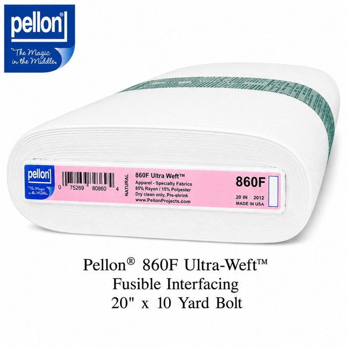 Pellon® 860F Ultra-Weft™ Fusible Interfacing 20" x 10 Yard Bolt (White)