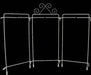 4in x 9in Table Top Tri-Stand Hanger White