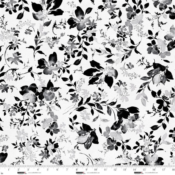 Garden Whispers 118" Off-White Cotton Wideback Fabric per yard