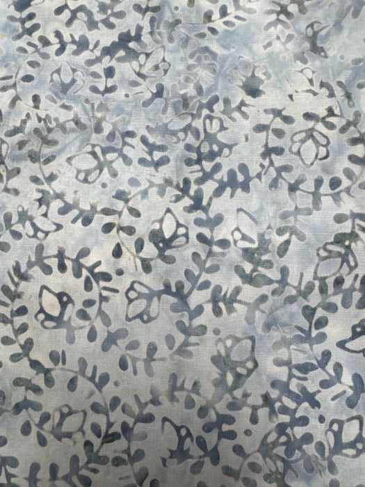 WL Blue Spiral Vines Batik