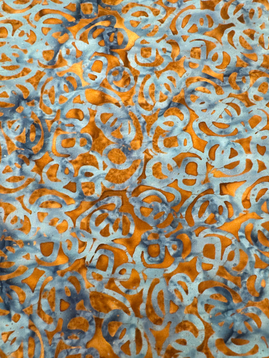 AN Denim Squiggle on Burnt Orange
