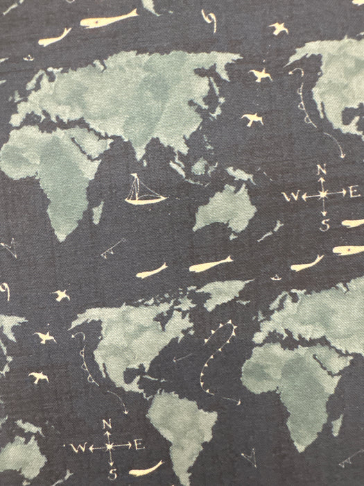 MO Longshore World Map Dark Teal