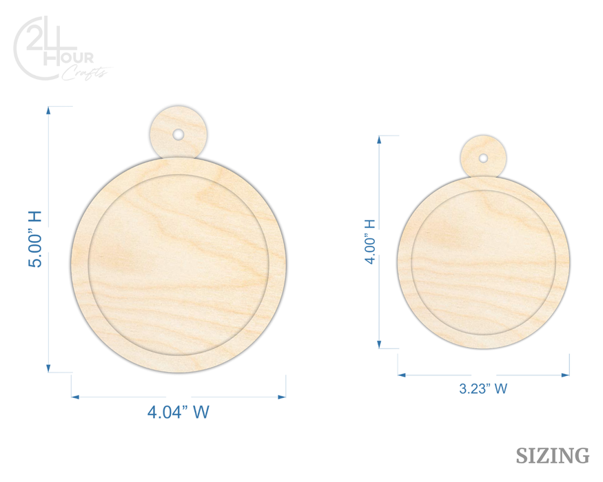Unfinished Wood Layered Ornament Craft Blanks | Bulk 1000 Piece Pack | 2pc Layered Ornaments | 1/8" Thick Wood Cutouts | 4" or 5" DIY Craft Blanks | Wholesale Craft Supply