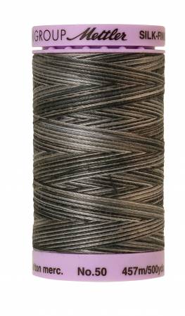 Silk-Finish 50wt Variegated Cotton Thread 500yd/457M Charcoal
