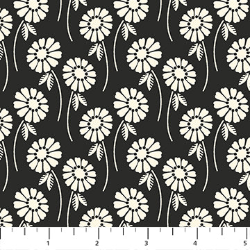 FI Upsy Daisy Licorice 44in Wide - Pop Sugar - 92061-99