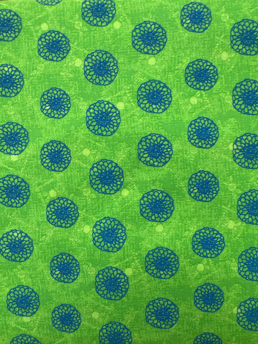 WD Our House Navy Flowers on Green