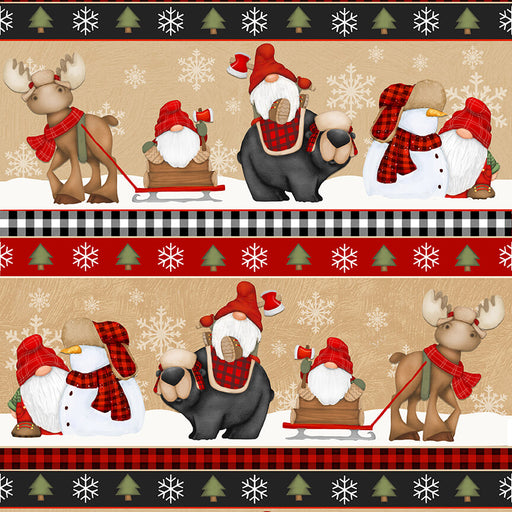 HG Timber Gnomies Q9275 89 Multi Gnome Stripe
