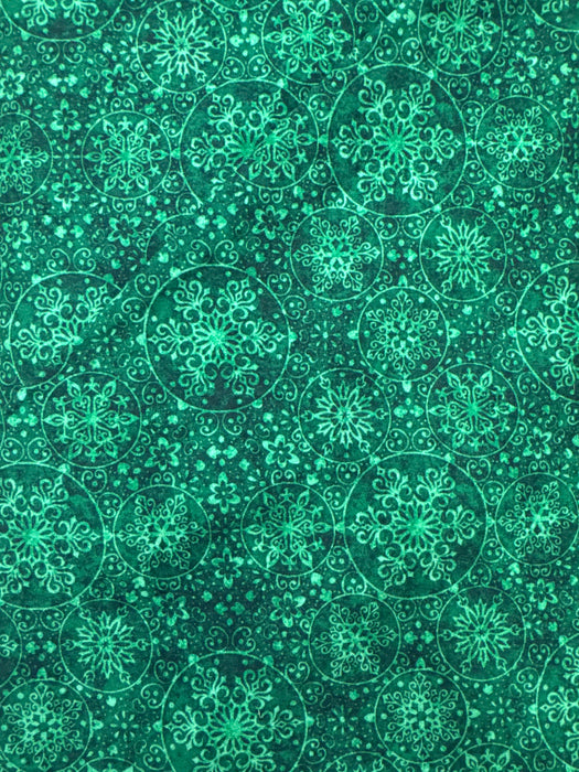 QT Santa’s Workshop Snowflakes Green