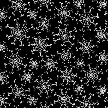 HG Here We Glow 9542G 90 Tossed Spiderweb Black Glow in the Dark 