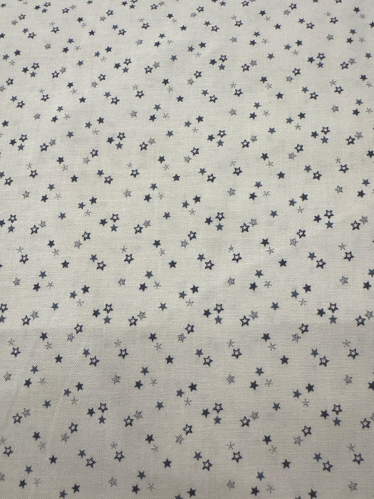 MO Snowman Gatherings IV Ivory Blue Stars