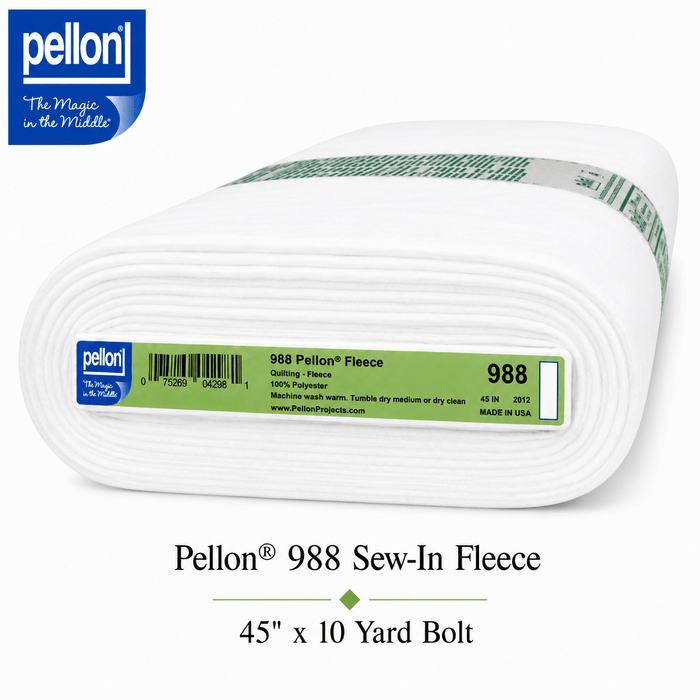Pellon® 988 Sew-In Fleece – 45" x 10 Yard Bolt – White