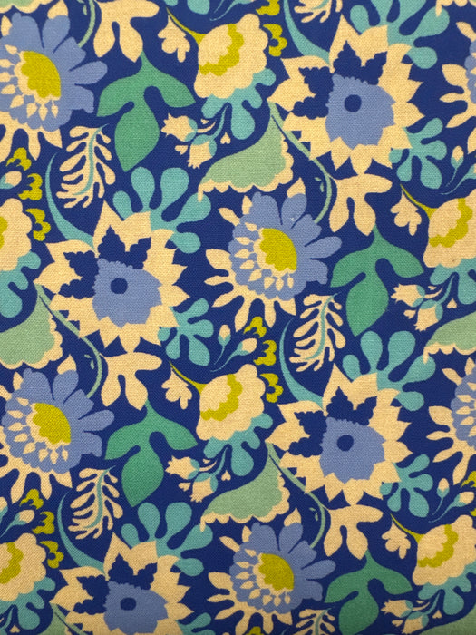 WD Sunmertime Blue Floral Royal Blue