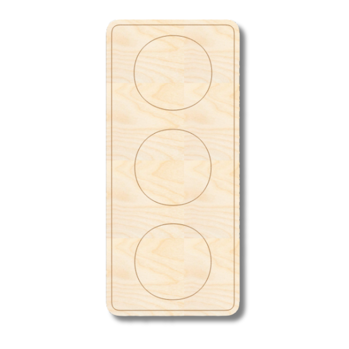 Unfinished Wood Etched Stop Light Shape | Paint By Line Crafts | up to 30" DIY