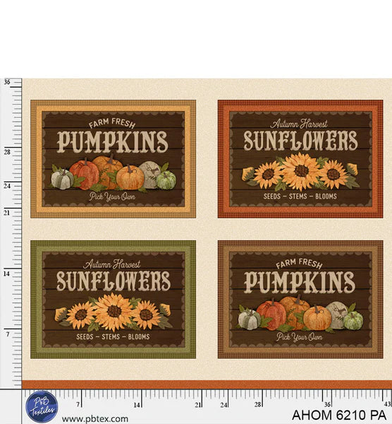 PB Pumpkin Placemat Panel - Autumn Homestead