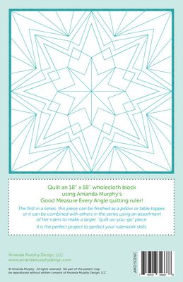 Amanda Murphy Wholecloth Quilting Ideas Block 1 (Every Angle) Pattern