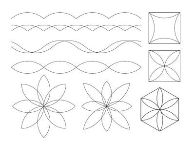 Amanda Murphy Wholecloth Quilting Ideas Block 2 (Angle & Curve) Pattern