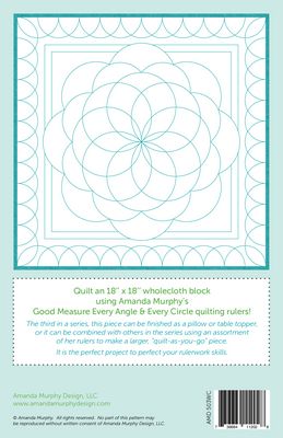 Amanda Murphy Wholecloth Quilting Ideas Block 3 (Angle & Circle) Pattern
