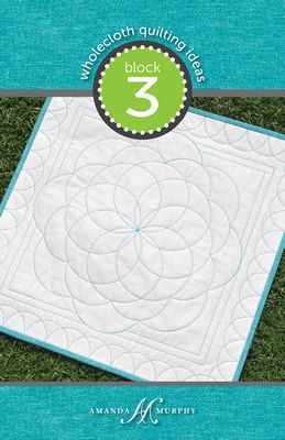 Amanda Murphy Wholecloth Quilting Ideas Block 3 (Angle & Circle) Pattern
