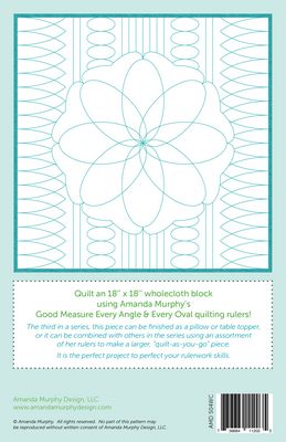 Amanda Murphy Wholecloth Quilting Ideas Block 4 (Angle & Oval) Pattern