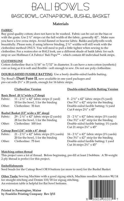 Bali Bowls - Fabric Covered Clothesline Crafts