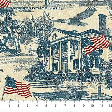 America 250 - Stonehenge 28372-49 Cotton 44"/45" Fabric Per Yard