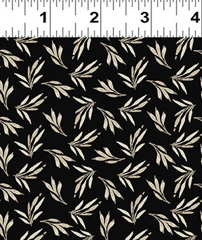 CW Evermore Black White Leaves