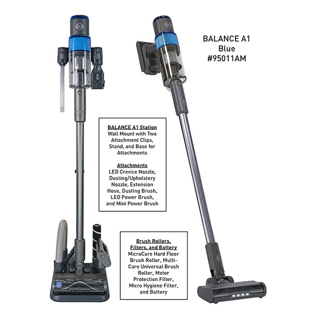 SEBO Balance A1 Cordless Stick Vacuum - Blue