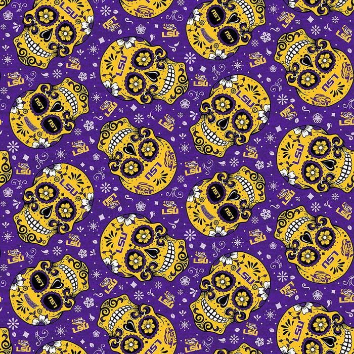 LSU Tigers - Tossed Sugar Skull