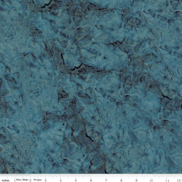 Batiks Hand-Dyes Steel Sapphire