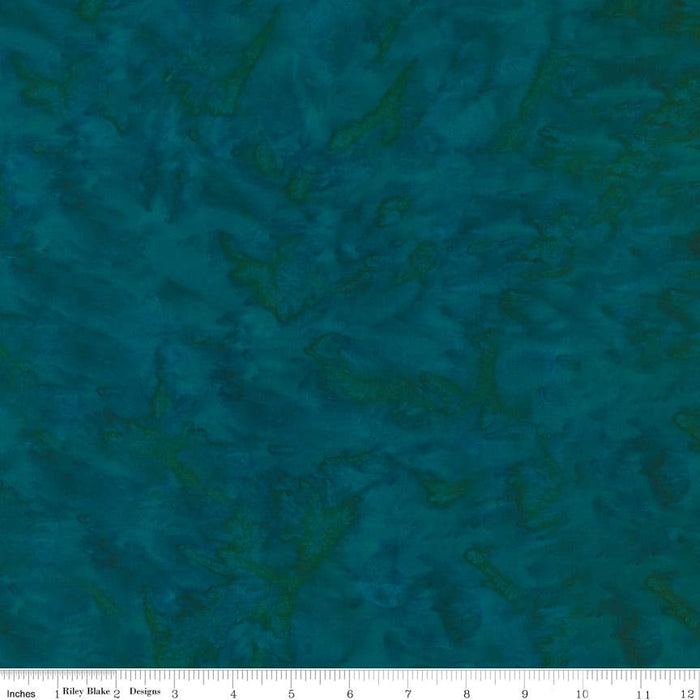 Batiks Hand-Dyes Teal Waterfall