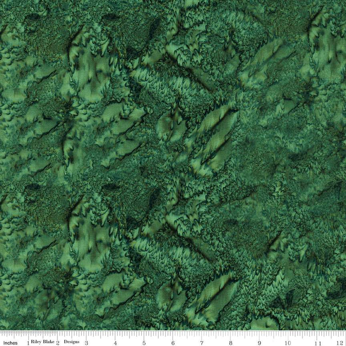 Batiks Hand-Dyes Forest Green