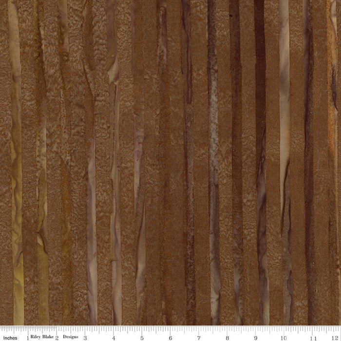 Elementals Batiks - Get in Line - Mocha Chestnut