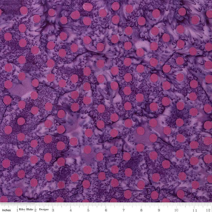 Batiks Basics Polka Pop Purple Haze