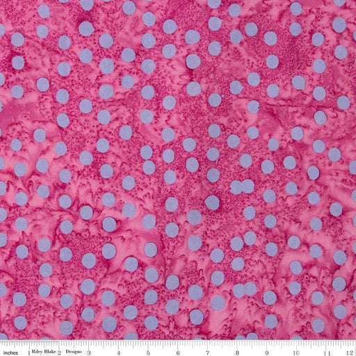 Batiks Basics Polka Pop Flamingo