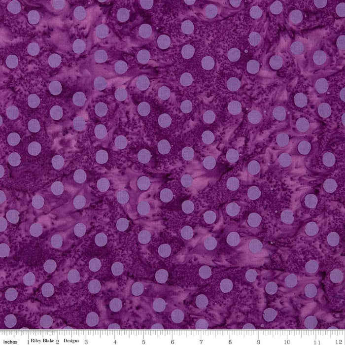 Batiks Basics Polka Pop Mulberry Jam