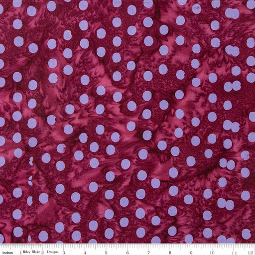 Batiks Basics Polka Pop Berry Persimmon