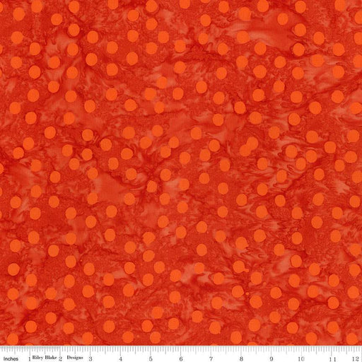 Batiks Basics Polka Pop Chili